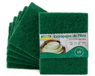 Ref. 165 - 5 estropajos fibra verde